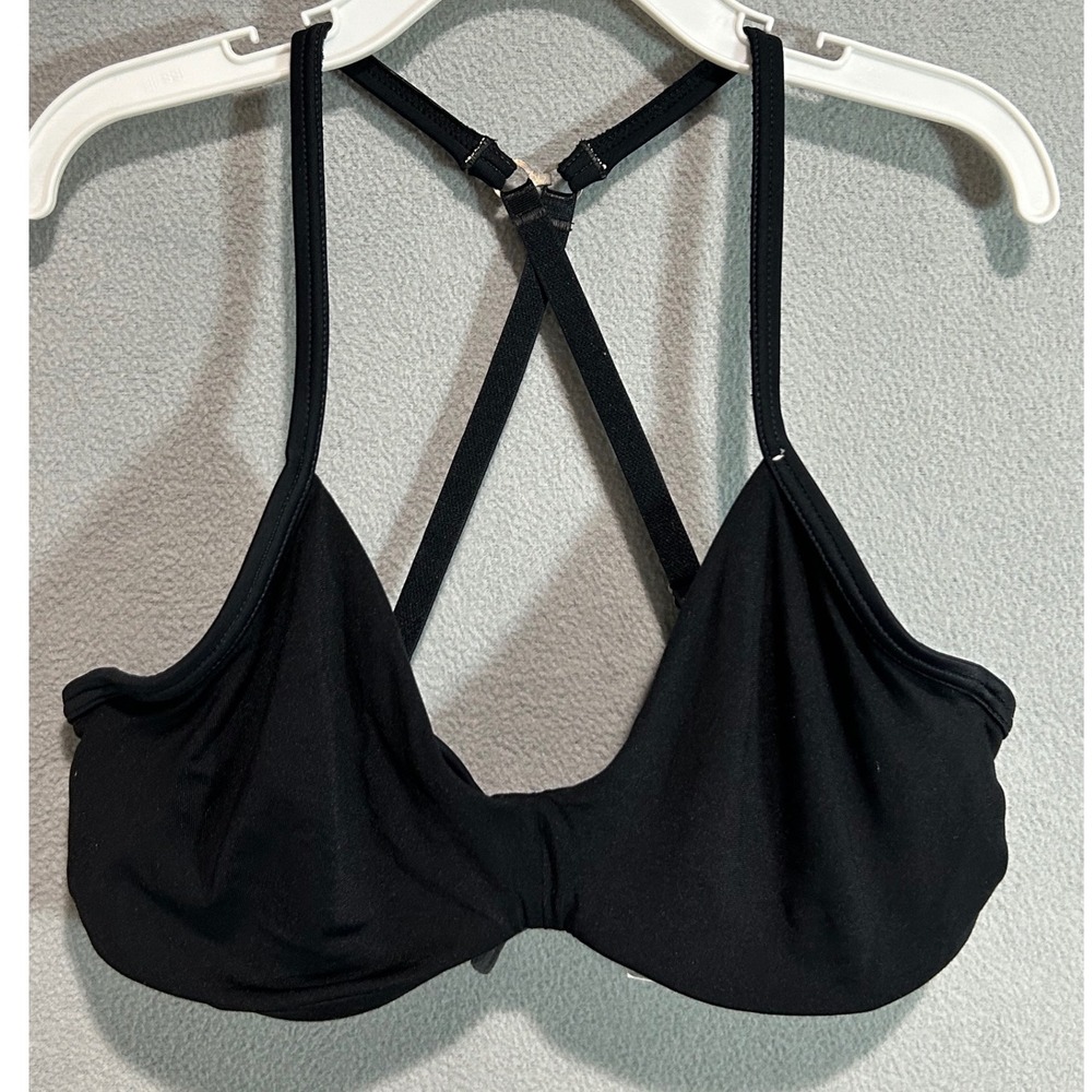 Wacoal Underwire Bra Women 34C Black Racerback Adjustable Straps Hook Eye